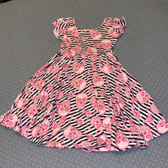 Dot Dot Smile Pink Skull Dress 💀 - Picture 3 of 7